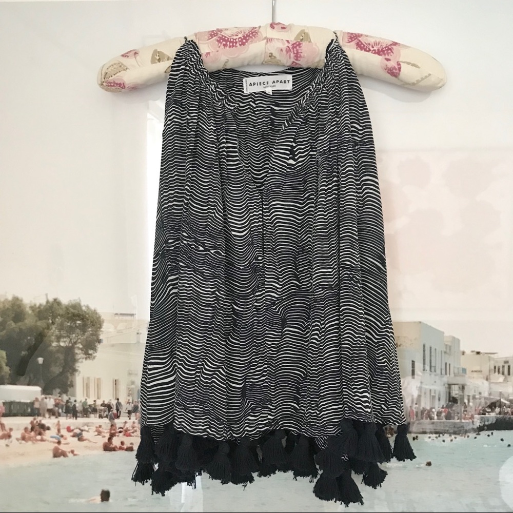 RESOLD 10/24/19đź’ĄApiece Apart Silk Pom Pom Cropped - Picture 2 of 6